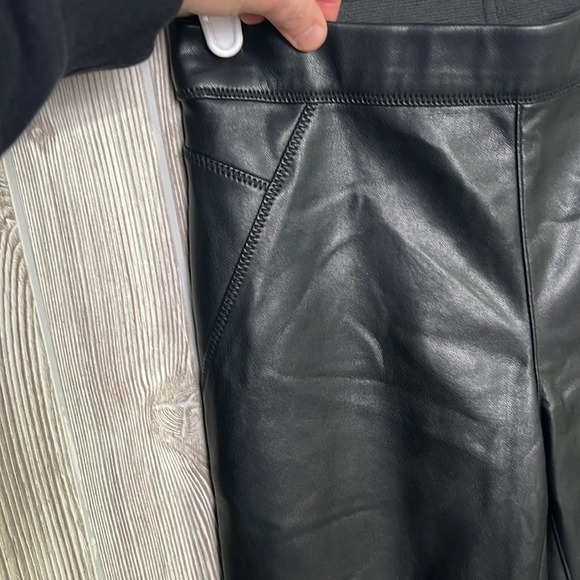 Free People Never Let Go Leggings Faux Leather Stretch High Rise Black Size 24 - Picture 2 of 7